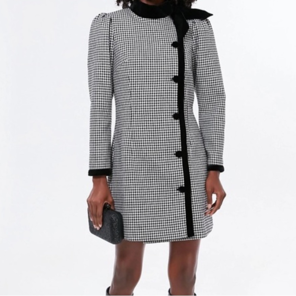 Black Check Felicity Dress